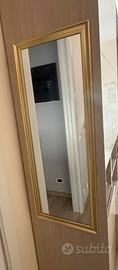Specchio rettangolare cornice oro - come nuovo