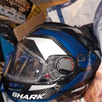 Casco Shark Spartan GT Pro Carbon Ritmo Blu Chrome
