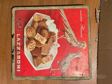 Scatola di latta vintage Lazzarone