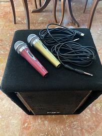 Cassa FBT D10 e 2 microfoni