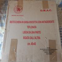 Piastra / Bistecchiera teflonata per fornellone