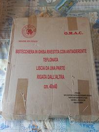 Piastra / Bistecchiera teflonata per fornellone