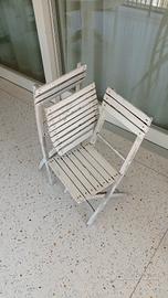 coppia sedie pieghevoli in legno