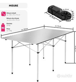 tavolo pieghevole salva spazio camper 