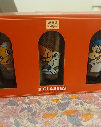 Set 3 Bicchieri Kellogg’s Vintage – Nuovi in Scato