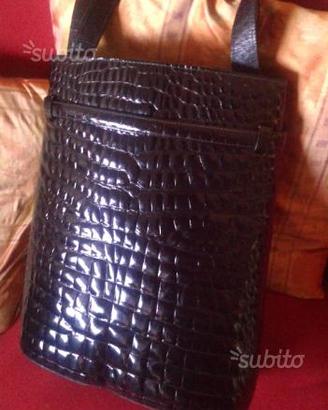 Borsa in pelle coccodrillo anni 70