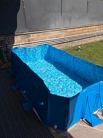 Piscina pieghevole in pvc e telo copertura