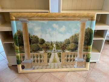 Quadro con cornice dipinta a mano