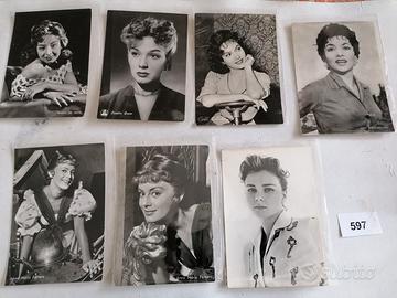 7 Cartoline Attrici Famose