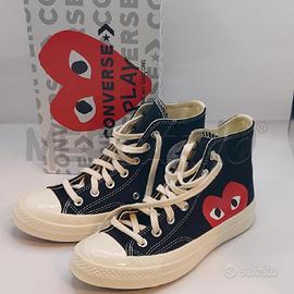 SCARPE DONNA NERE CONVERSE CUORE