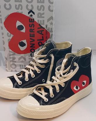 SCARPE DONNA NERE CONVERSE CUORE