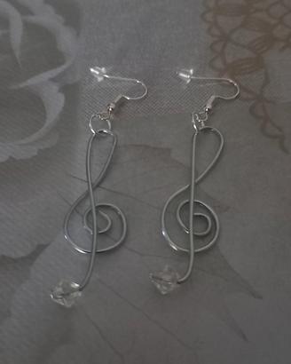 orecchini chiave di violino 