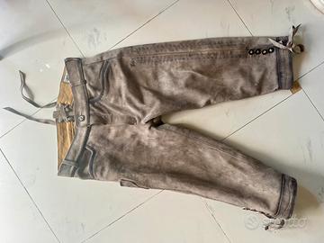 Lederhose Oktoberfest vera pelle Tg. 46