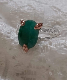 Anello in argento con berillo