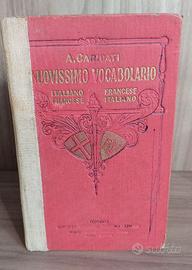 Vocabolario francese A. Caricati del 1932
