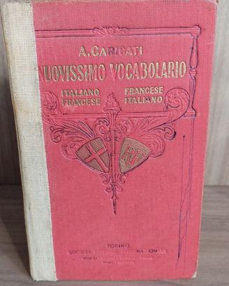 Vocabolario francese A. Caricati del 1932