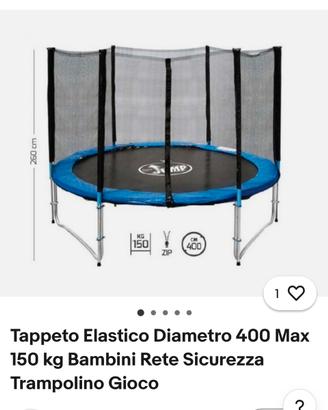 Tappeto elastico da giardino Decathlon diam 400