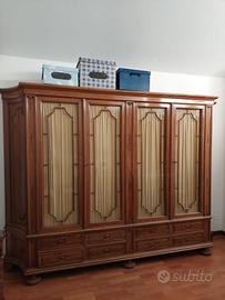 stupenda libreria artigianale in legno massello 