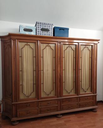 stupenda libreria artigianale in legno massello 