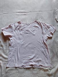 t-shirt rosa chiaro Fashion Azzurro L/XL