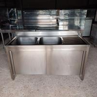 Lavello Acciaio Inox Armadiato Doppia Vasca