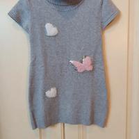🦋 Abitino Invernale in Maglia a Collo Alto 5/6 Y