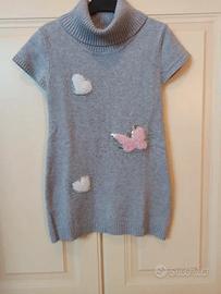 🦋 Abitino Invernale in Maglia a Collo Alto 5/6 Y