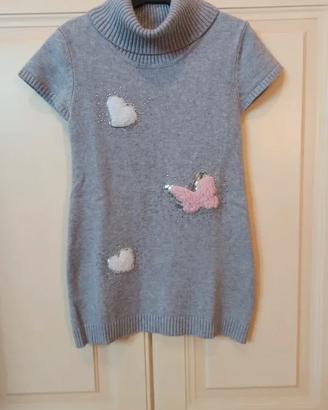 🦋 Abitino Invernale in Maglia a Collo Alto 5/6 Y