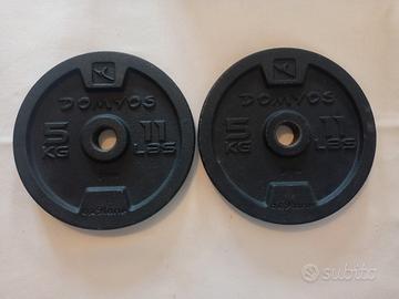 Dischi DECATHLON pesi palestra fitness kg 5