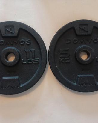 Dischi DECATHLON pesi palestra fitness kg 5