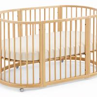 Letto evolutivo Stokke in legno chiaro + materasso