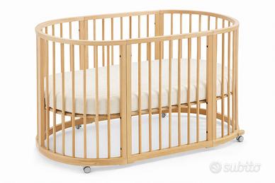 Letto evolutivo Stokke in legno chiaro + materasso
