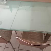 Tavolo Calligaris in vetro 4 posti allung.a 8