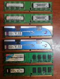 Lotto schede RAM hynix-lenovo, Kingston, Patriot