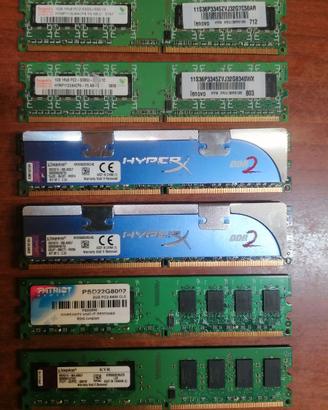 Lotto schede RAM hynix-lenovo, Kingston, Patriot