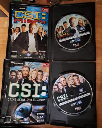 Videogiochi CD serie CSI Miami/ Los Angeles per pc