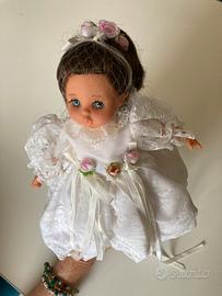 Bambola vintage anni 60 occhi azzurri