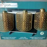 3 Applique da parete colore oro 