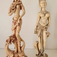 Lotto 3 statuine in resina vintage