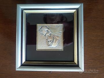 Quadro su lastra d'argento 