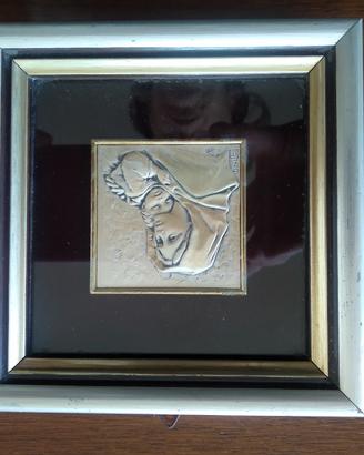Quadro su lastra d'argento 