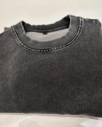 Felpa Oversize Grigio Scuro Heavy Cotton