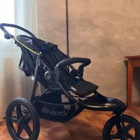Hauck Runner, 3 ruote all terrain colore nero
