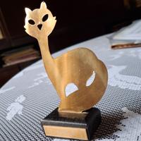 Statuetta in ottone commemorativa del gatto