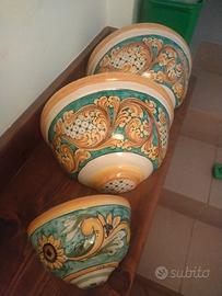 fioriere ceramiche dipinte a mano Caltagirone 