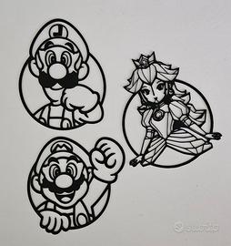 Set Super Mario - Luigi - Peach Quadro stampa