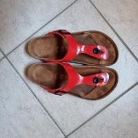 Birkenstock originali Gizeh vernice rossa