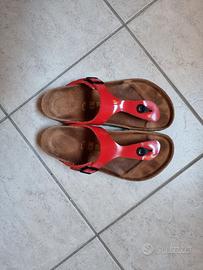 Birkenstock originali Gizeh vernice rossa
