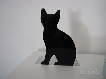 Ferma libri Ikea in metallo gatto
