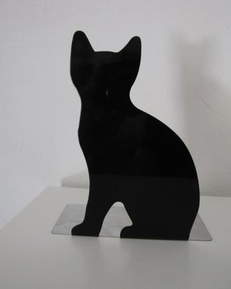 Ferma libri Ikea in metallo gatto